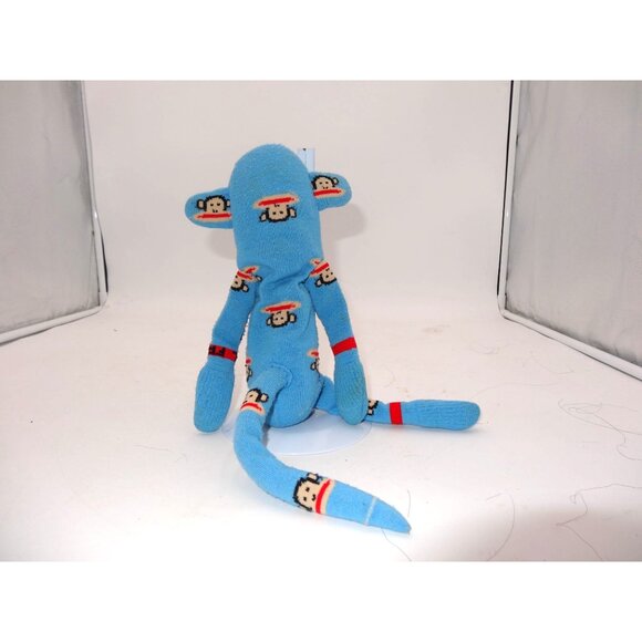 Paul Frank Julius Blue Sock Monkey Plush Doll 14" Cute Animal Toy - Picture 6 of 6